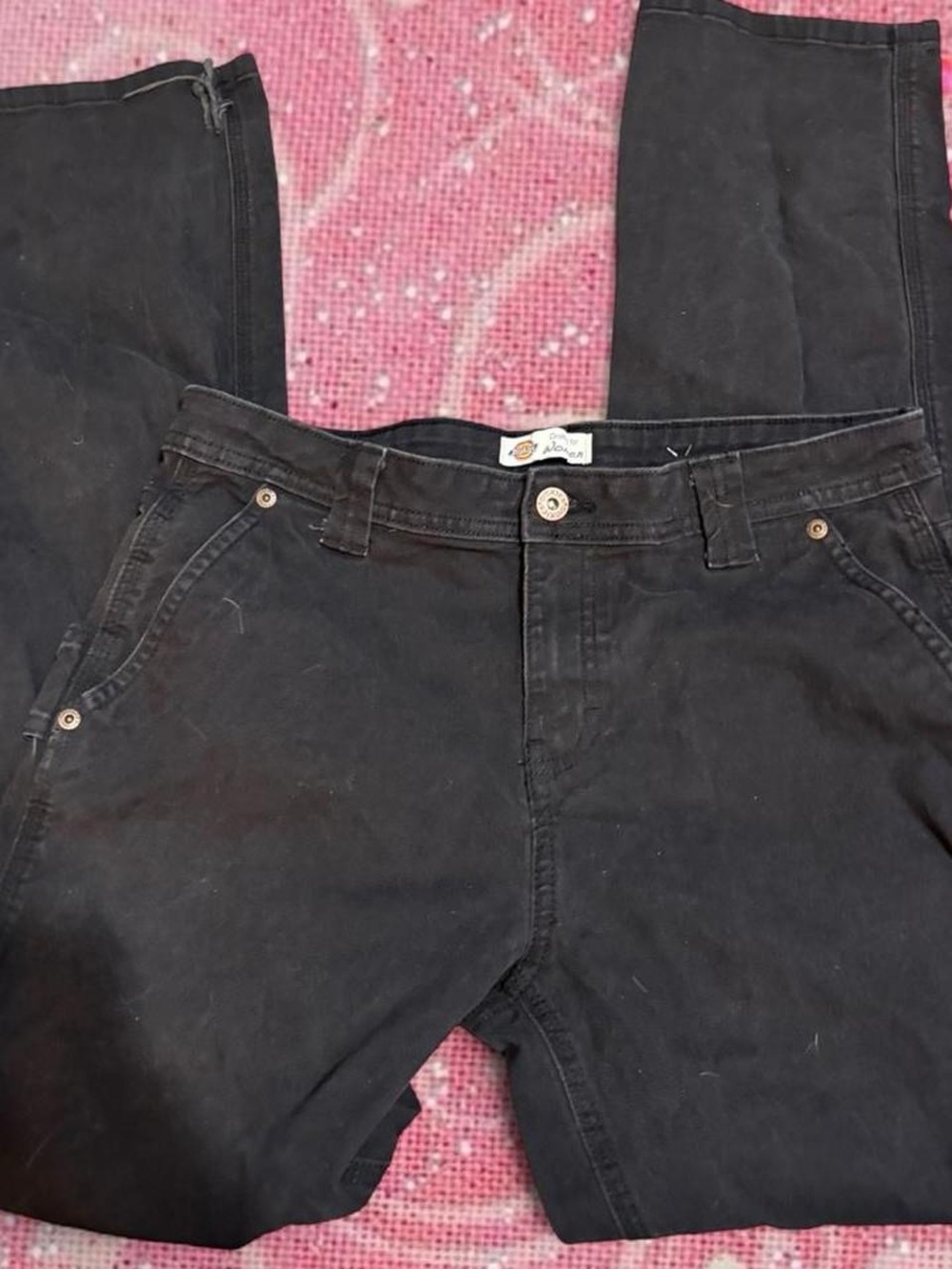 Dickies Black Women's Workwear Pants - Sturdy Straight Style